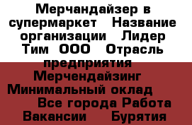 Мерчандайзер в супермаркет › Название организации ­ Лидер Тим, ООО › Отрасль предприятия ­ Мерчендайзинг › Минимальный оклад ­ 23 000 - Все города Работа » Вакансии   . Бурятия респ.